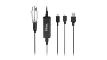 BOYA BY-BCA7 Pro XLR to Lightning & USB-A & Type-C Connectors Microphone