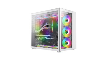PC Power ICEBERG Mid Tower ATX Gaming White Case 