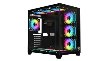 PC Power ICEBERG V3 Black With 650W PSU AND 10 FANS Gaming Casing