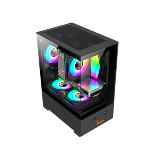 PC Power River View BK M-ATX Gaming Casing