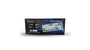 Pc Power K98 RGB White Mechanical Gaming Keyboard