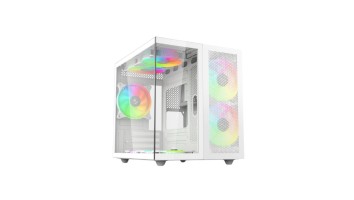 REVENGER DUO DYNAMIC FULL-VIEW MINI-TOWER ATX CASE (WHITE)