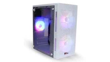 PC Power X2601 WH Spider Web Mesh mATX Casing With Power Supply